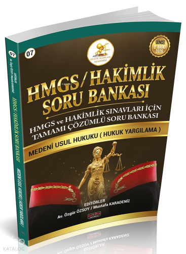 Savaş Yayınevi HMGS-Hakimlik Soru Bankası Medeni Usul Hukuku | | Savaş