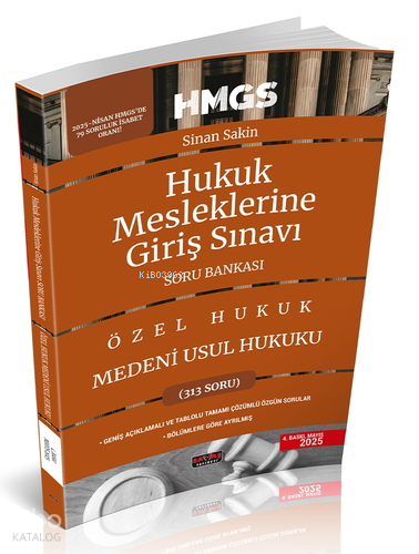 Savaş Yayınevi HMGS Medeni Usul Hukuku Soru Bankası Savaş Yayınları | 