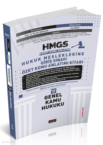 Savaş Yayınevi HMGS Özet Konu Anlatımı Genel Kamu Hukuku | Can Çelik |