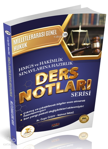 Savaş Yayınevi HUKAL HMGS - Hakimlik Milletlerarası Genel Hukuk Ders Notları