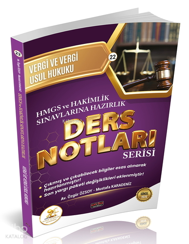 Savaş Yayınevi HUKAL HMGS - Hakimlik Vergi ve Vergi Usul Hukuku Ders N