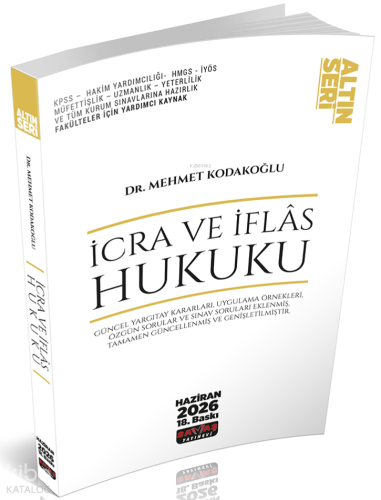 Savaş Yayınevi  İcra ve İflas Hukuku Konu Anlatımı