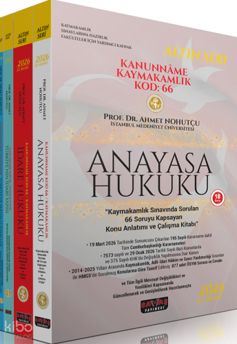 Savaş Yayınevi Kanunname Kaymakamlık Kod: 66 Konu Anlatımı | Ahmet Noh