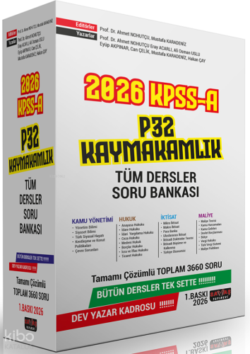Savaş Yayınevi KPSS A P32 Kaymakamlık Tüm Dersler Konu Anlatımlı Modül