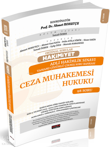 Savaş Yayınevi Orijinal Sorular Hakimiyet Adli Hakimlik Sınavı Ceza Mu