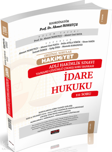 Savaş Yayınevi Orijinal Sorular Hakimiyet Adli Hakimlik Sınavı İdare Hukuku Çıkmış Soru Bankası