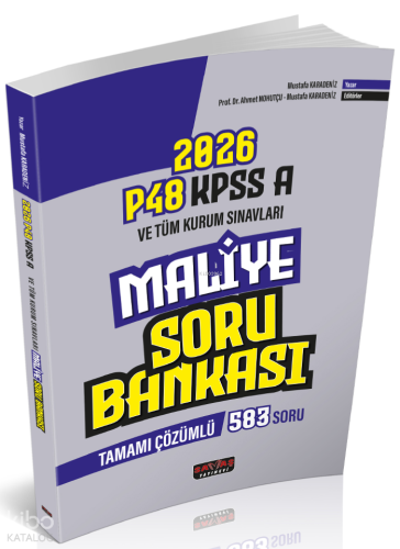 Savaş Yayınevi P48 KPSS A Grubu Maliye Soru Bankası Tamamı Çözümlü | M