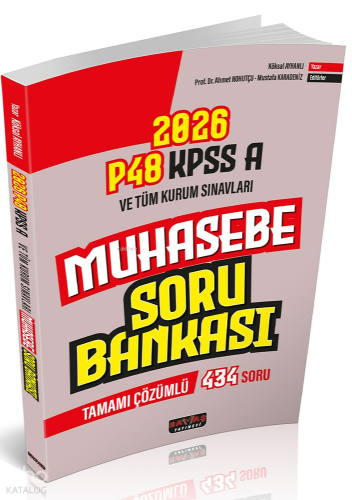 Savaş Yayınevi P48 KPSS A Grubu Muhasebe Soru Bankası