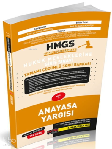 Savaş Yayınları HMGS Kampı Anayasa Yargısı Soru Bankası | Ahmet Nohutç