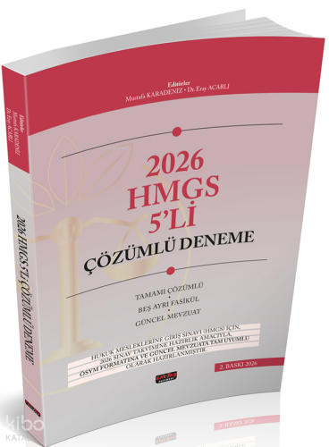 Savaş Yayınları HUKAL HMGS 5'li Çözümlü Deneme Sınavı 2026 | Mustafa K