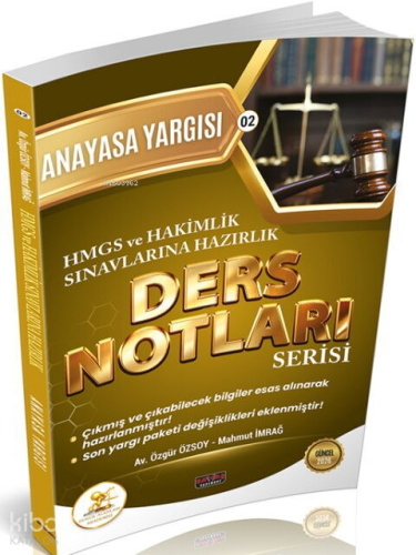 Savaş Yayınları HUKAL HMGS HAKİMLİK Anayasa Yargısı Ders Notları | Özg