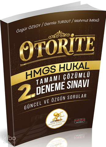 Savaş Yayınları Otorite HMGS HUKAL Tamamı Çözümlü 2. Deneme Sınavı