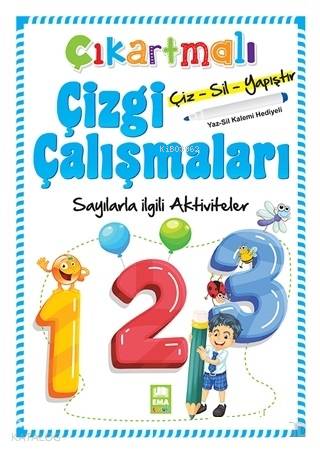 Sayılarla İlgili Aktiviteler - Çıkartmalı Çizgi Çalışmaları