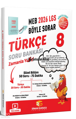 Sinan Kuzucu Yayınları 8. Sınıf 2026 Lgs Meb Böyle Sorar Türkçe Soru B