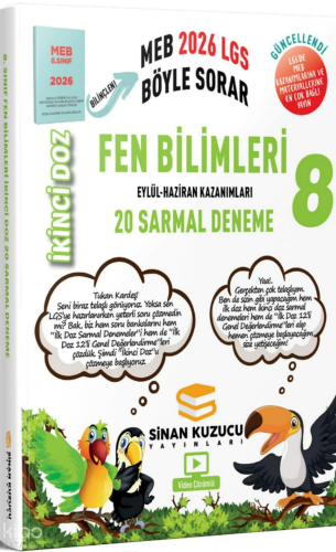 Sinan Kuzucu Yayınları 8. Sınıf İkinci Doz Sarmal Branş Denemeleri Fen