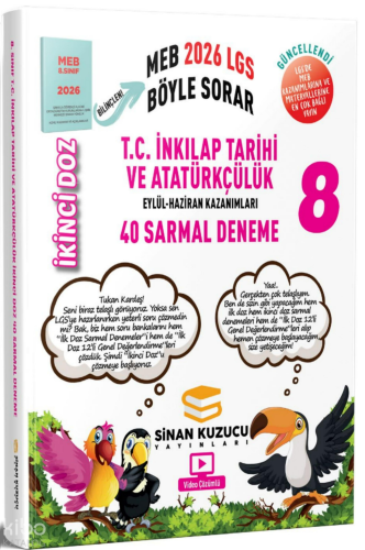 Sinan Kuzucu Yayınları 8. Sınıf İkinci Doz Sarmal Branş Denemeleri T.C