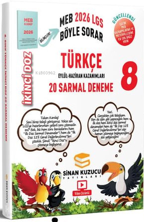 Sinan Kuzucu Yayınları 8. Sınıf İkinci Doz Sarmal Branş Denemeleri Tür