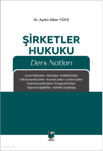 Şirketler Hukuku Ders Notları