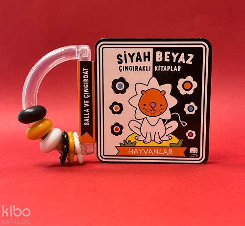 Siyah Beyaz Çıngıraklı Kitaplar Hayvanlar