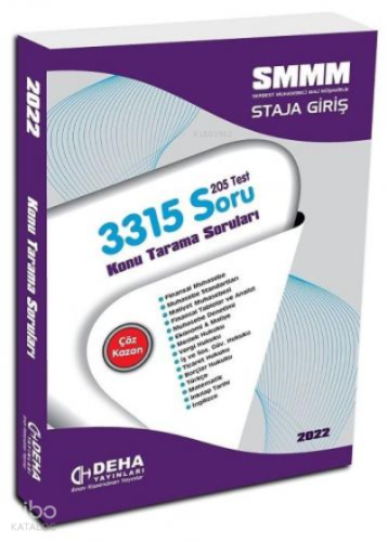 SMMM Konu Tarama Soruları Deha Yayınları