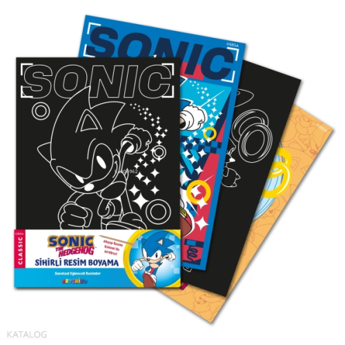 Sonic Sihirli Resim Boyama – Ahşap Kalem Hediyeli