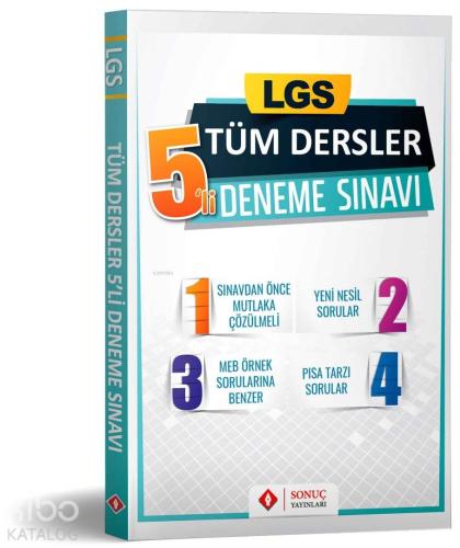 Sonuç Yayınları 8. Sınıf LGS Tüm Dersler 5 li Deneme Sınavı Sonuç | | 