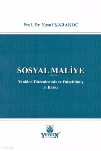 Sosyal Maliye | Yusuf Karakoç | Yetkin Yayınları