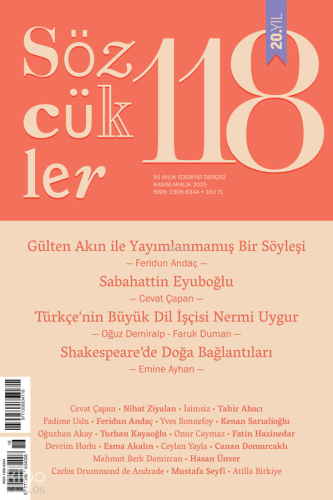 Sözcükler Dergisi 118. Sayı :Kasım-Aralık 2025 | Kolektif | Sözcükler