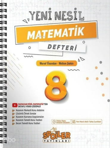 Spoiler Yayınları  8. Sınıf Defter Matematık