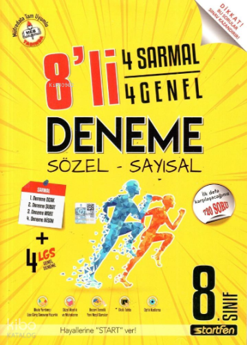 Startfen 8.Sınıf 8 li Lgs Deneme (4sarmal+4 Genel) | Kolektif | Startf