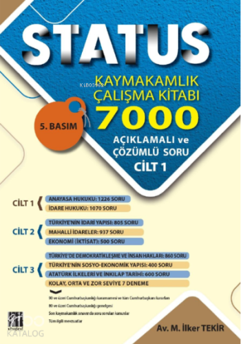 Status Kaymakamlık Çalışma Kitabı 6100 Açıklamalı Çözümlü Soru (3 Cilt Takım)