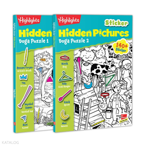 Sticker Hidden Pictures Doğa Puzzle 2'li Set