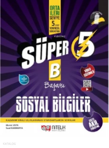 Süper 5 Sosyal Bilgiler Yeni Nesil Soru Kitabı | Murat Usta | Nitelik 