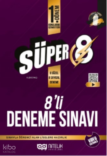 Süper 8 1.Dönem 8’Lİ Deneme Sınavı | Kolektif | Nitelik Yayınları