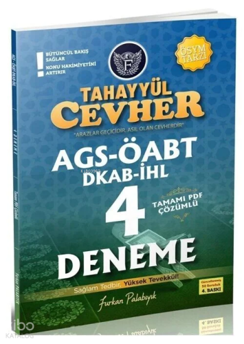 Tahayyül ÖABT MEB-AGS Din Kültürü ve Ahlak Bilgisi Cevher 4 Deneme Çözümlü