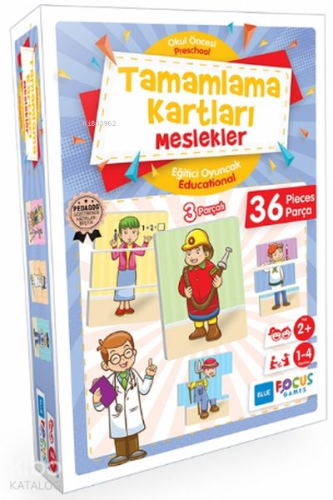 Tamamlama Kartları Meslekler Eğitici Oyunlar 36 Parça