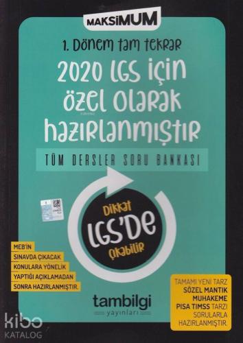 Tambilgi Yayınları 8. Sınıf 1. Dönem LGS Tüm Dersler Maksimum Soru Bankası Tambilgi 