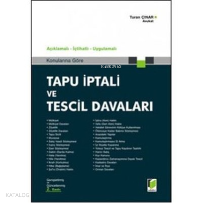 Tapu İptali ve Tescil Davaları