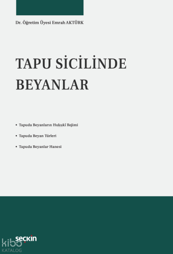 Tapu Sicilinde Beyanlar | Emrah Aktürk | Seçkin Yayıncılık