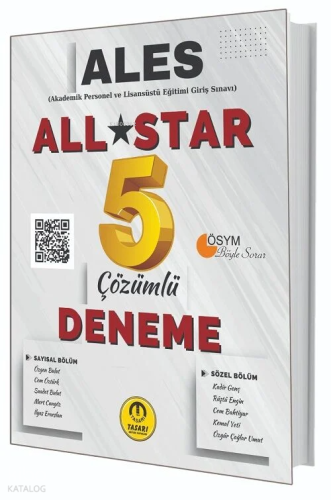 Tasarı ALES All Star 5 Çözümlü Deneme | Kolektif | Tasarı Eğitim Yayın