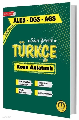 Tasarı DGS ALES AGS Türkçe Konu Anlatımı