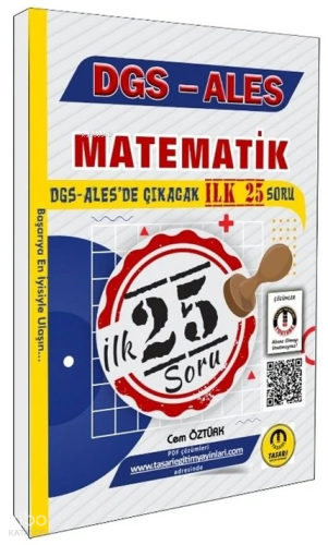 Tasarı DGS ALES Matematik İlk 25 Çıkacak Soru Çözümlü | Cem Öztürk | T