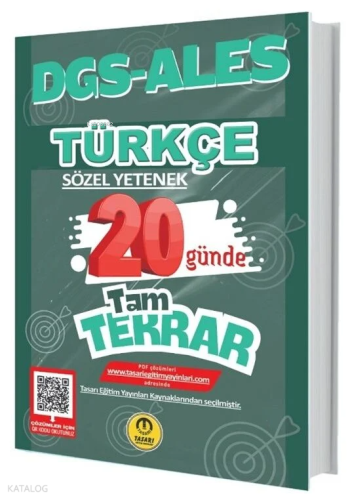 Tasarı DGS ALES Türkçe 20 Günde Tam Tekrar Soru Bankası