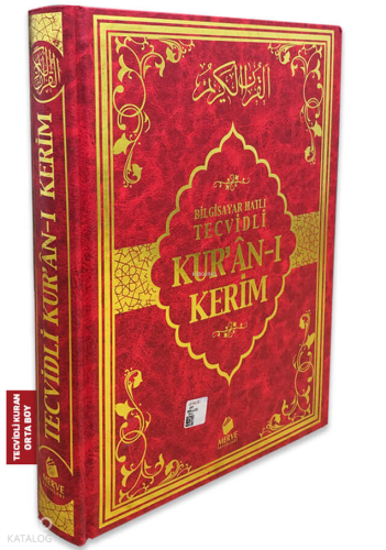 Tecvidli Kuran-ı Kerim Orta Boy Kırmızı Renk