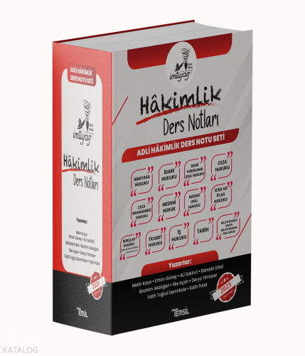 Temsil Kitap Yayınları İmtiyaz Adli Hakimlik Ders Notları Seti | Kolek