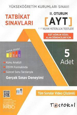 Test Okul Yayınları AYT Eşit Ağırlık Sözel Alan Öğrencileri İçin Denem