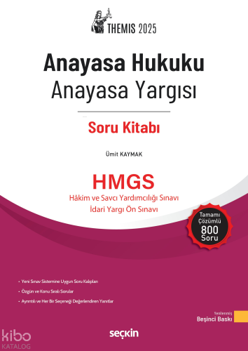 THEMIS 2025  – Anayasa Hukuku – Anayasa Yargısı Soru Kitabı;Hakim ve Yardımcılığı Sınavı İdari Yargı Ön Sınavı