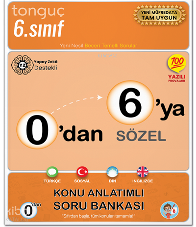 Tonguç Akademi 0'dan 6'ya Sözel Konu Anlatımlı Soru Bankası | Kollekti