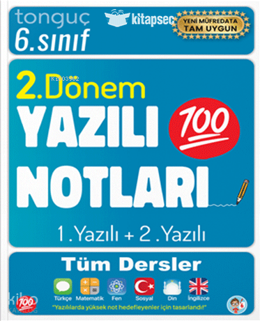 Tonguç Akademi 6. Sınıf Yazılı Notları 2. Dönem 1. ve 2. Yazılı | Kole