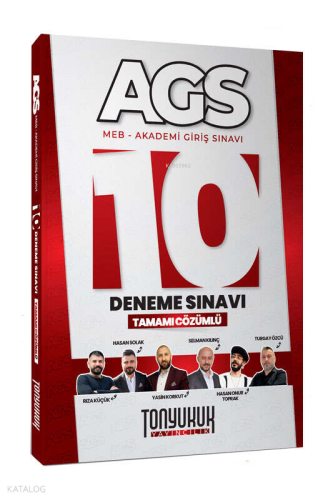 Tonyukuk Yayıncılık MEB AGS Tamamı Çözümlü 10 Deneme Sınavı